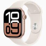 اپل واچ سری 10 با بند اسپرت سیلیکونی 42 میلی متری| Apple Watch Series 10 42mm - رزگلد, 18 ماه گارانتی شرکتی (تحویل زیر سه ساعت در تهران در صورت هماهنگی)-ارسال کالا از تهران به سراس نمای ۴
